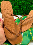 Chinelo Feminino Bico Quadrado