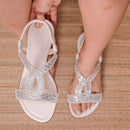 Sandália Feminina Flavia Strass
