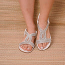 Sandália Feminina Flavia Strass