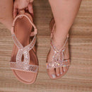 Sandália Feminina Flavia Strass