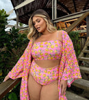 Biquini pineapple Rosa / 3 peças
