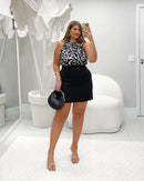 Cropped Estampado em Viscolinho