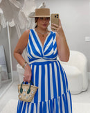 Vestido Midi Listrado