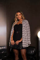 Conjunto C/ Blazer Xadrez sem Gola