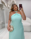 Vestido Marrant com Decote Halter