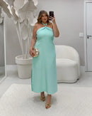 Vestido Marrant com Decote Halter