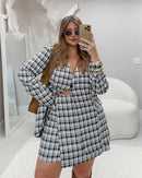 Conjunto C/ Blazer Xadrez sem Gola