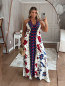 Vestido Lenço Estampado