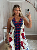 Vestido Lenço Estampado