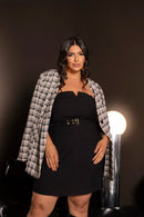 Conjunto C/ Blazer Xadrez sem Gola