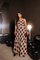 Conjunto Samira Top Cropped com Saia Longa