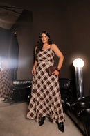 Conjunto Samira Top Cropped com Saia Longa