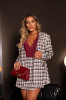 Conjunto C/ Blazer Xadrez sem Gola